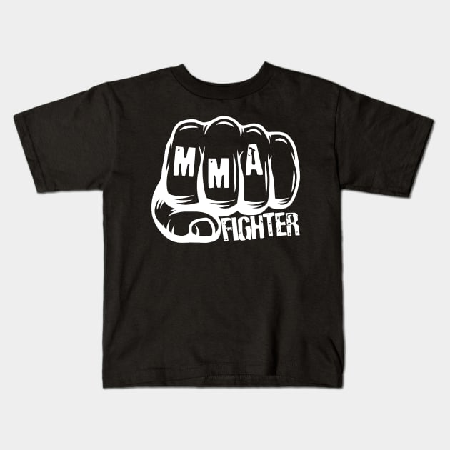 MMA Fighter Kids T-Shirt by schmomsen